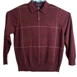 Dockers Men's Size XL , Extra Large Maroon‎ /Red Acrylic Sweater Shirt NWOT